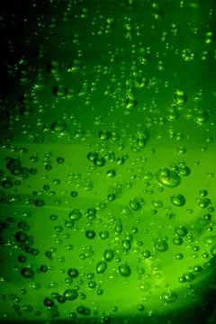 Bubbles, background, green Stock Photos