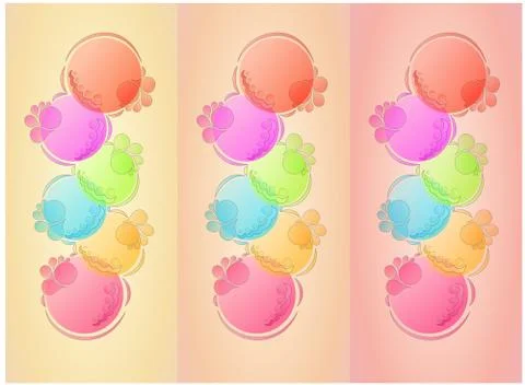 Bubbles background with three lines Stock Illustration