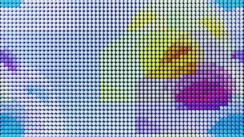 Bubbles balls forming weird pattern of colors and shapes Stock Footage 162572562