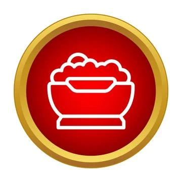 Bubbles in bathtub icon for bathing and relaxing Stock Illustration