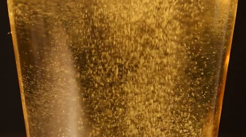Bubbles in beer Stock Footage 23373972