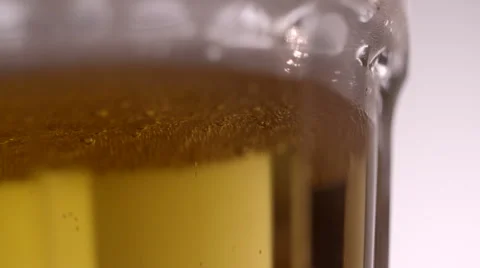 Bubbles in Beer Glass Stock Footage 53038973