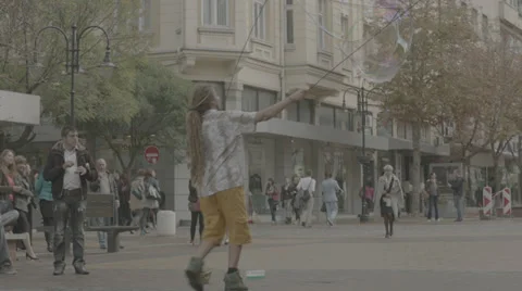 Bubbles big balloons Stock Footage 34456553