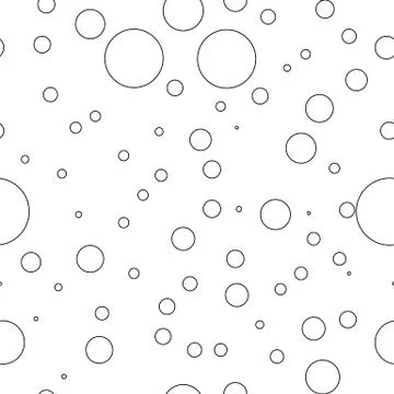 Bubbles black and white seamless pattern vector version Illustrazione stock