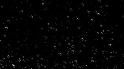 Bubbles on Black Background, 4k, loop Stock Footage 276324676