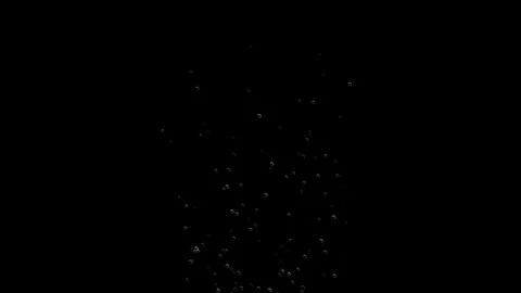 Bubbles on Black Background, 4k, loop Stock Footage 276324738