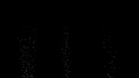 Bubbles on Black Background, 4k, loop Stock Footage 276324759