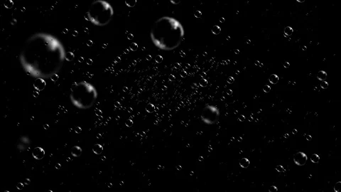 Bubbles on black background Stock Footage 100139310