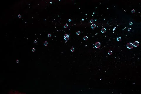 Bubbles on black background Stock Photos
