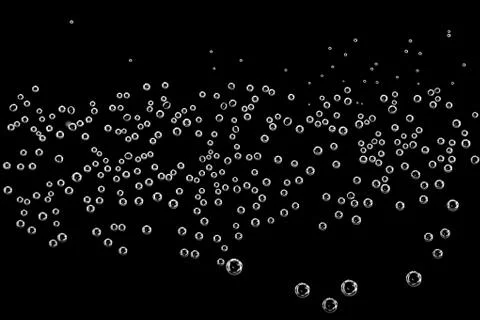 Bubbles on black background Stock Photos