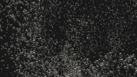 Bubbles on black Stock Footage 155227338