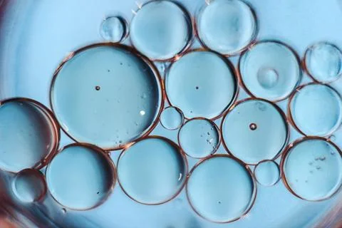 Bubbles on a blue background 스톡 사진