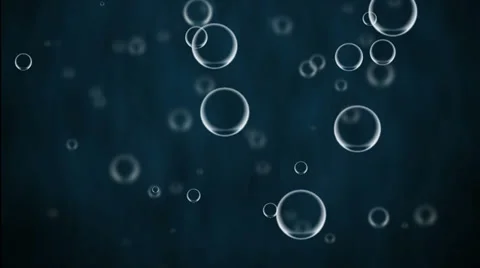 Bubbles on blue Stock Footage 32887045