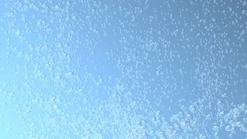 Bubbles on blue Stock Footage 155227344