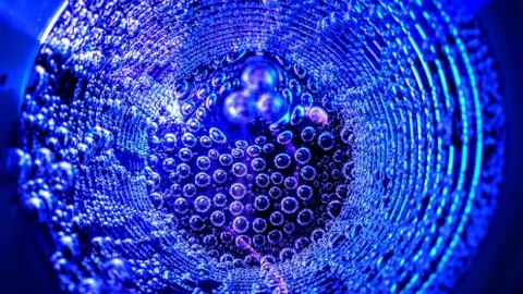 Bubbles in blue Foto stock