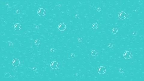 Bubbles blue wallpaper flat illustration Stock Illustration