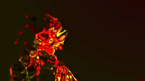 Bubbles Burst | Magic Fluid Particles Explosion Animation Stock Footage 197133263