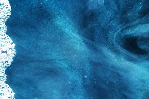 Bubbles cerulean water Stock Photos
