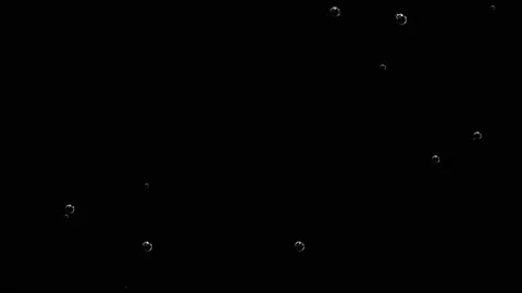 Bubbles of champagne are slowly floating up on a black background. Stock-Footage 104655141