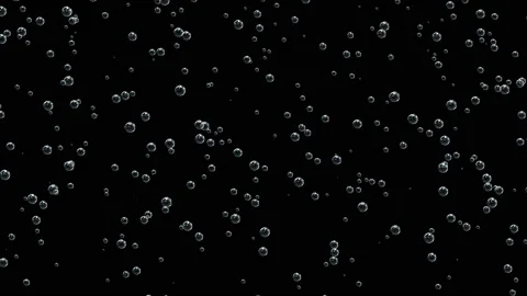 Bubbles of champagne thin threads rise to the top. Animation of bubbles moving Stock Footage 115241632