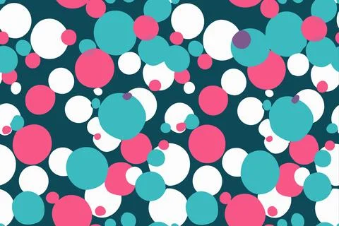 Bubbles circles seamless pattern. Color cartoon isolated textile print pattern Illustrazione stock