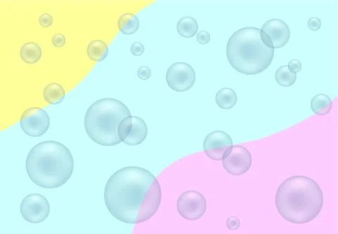Bubbles on the colorful background Stock Illustration