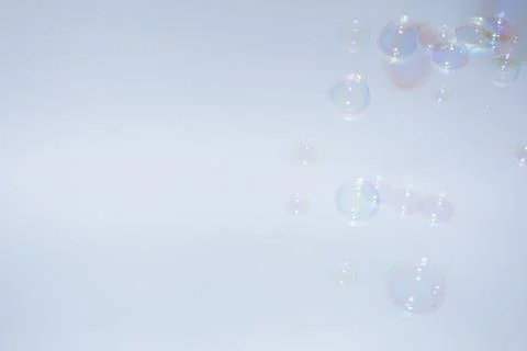 Bubbles colorful background white Stock Photos