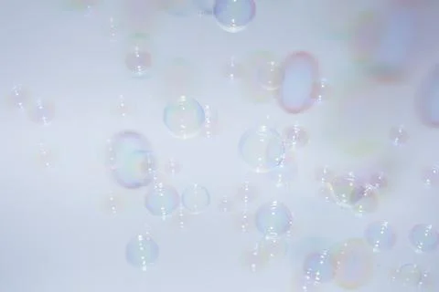 Bubbles colorful background white Stock Photos