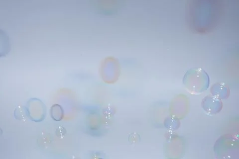Bubbles colorful background white Foto stock