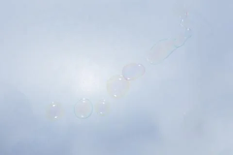 Bubbles colorful background white Foto stock