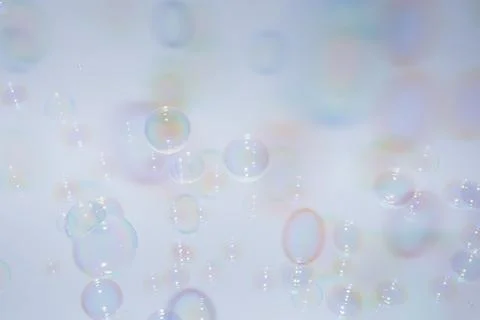 Bubbles colorful background white Stock Photos