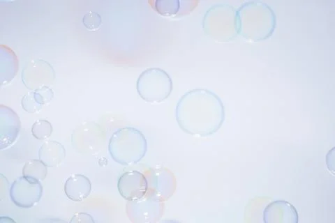 Bubbles colorful background white Stock Photos