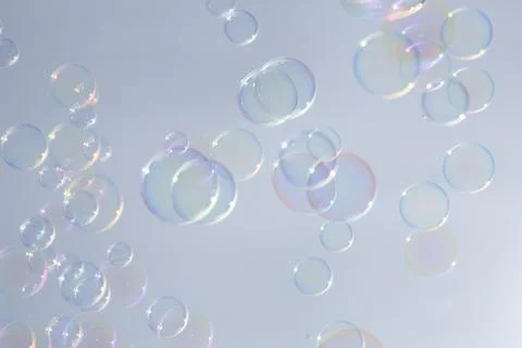 Bubbles colorful background white Stock Photos