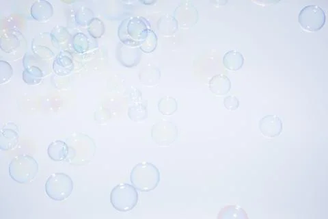Bubbles colorful background white Stock Photos