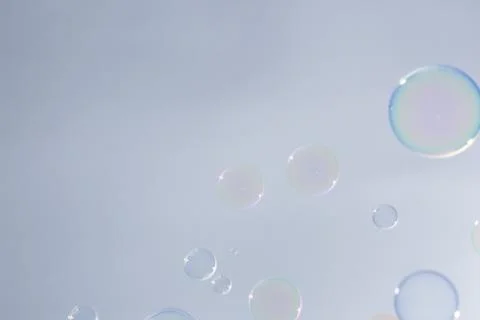 Bubbles colorful background white Stock Photos