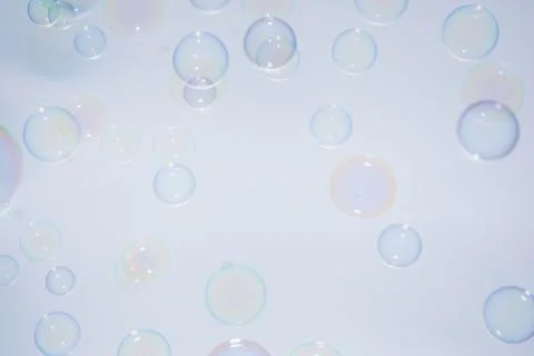 Bubbles colorful background white Stock Photos