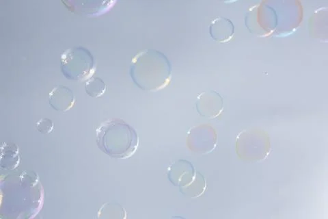 Bubbles colorful background white Foto stock