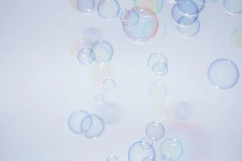 Bubbles colorful background white Foto stock