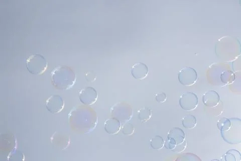 Bubbles colorful background white Stock Photos