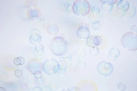 Bubbles colorful background white Stock Photos