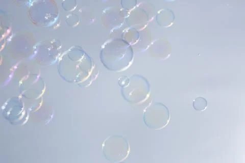Bubbles colorful background white Stock Photos