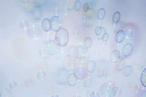 Bubbles colorful background white Stock Photos