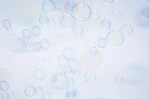 Bubbles colorful background white Stock Photos