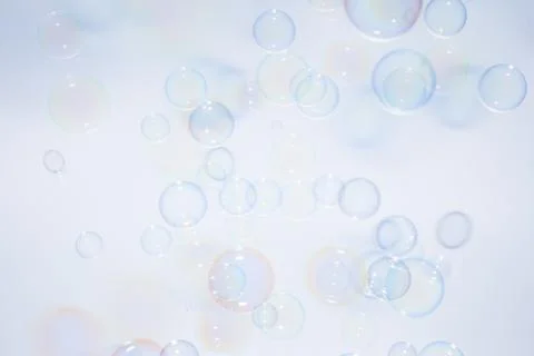 Bubbles colorful background white Stock Photos
