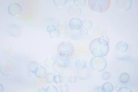 Bubbles colorful background white Stock Photos