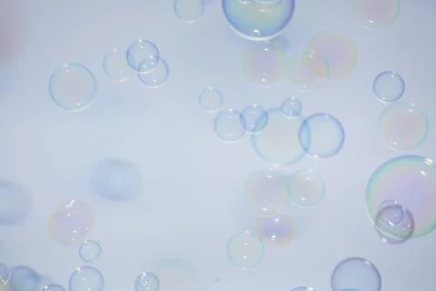 Bubbles colorful background white Stock Photos