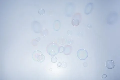 Bubbles colorful background white Stock Photos