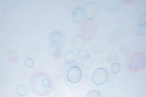 Bubbles colorful background white Stock Photos