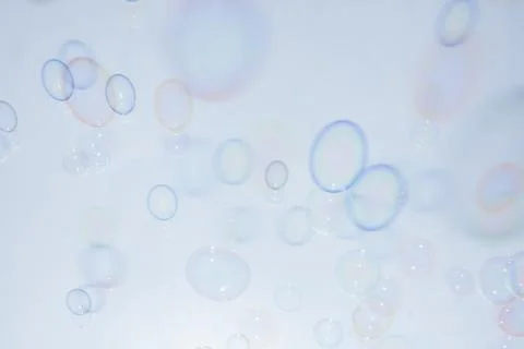 Bubbles colorful background white Stock Photos