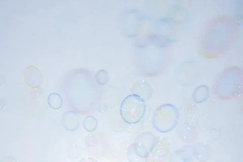 Bubbles colorful background white Stock Photos